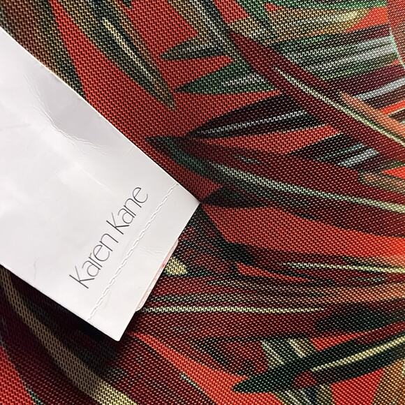 Karen Kane Printed Mesh Scoop Neck Sleeveless Midi Sheath Dress L 10/12 - Picture 4 of 4